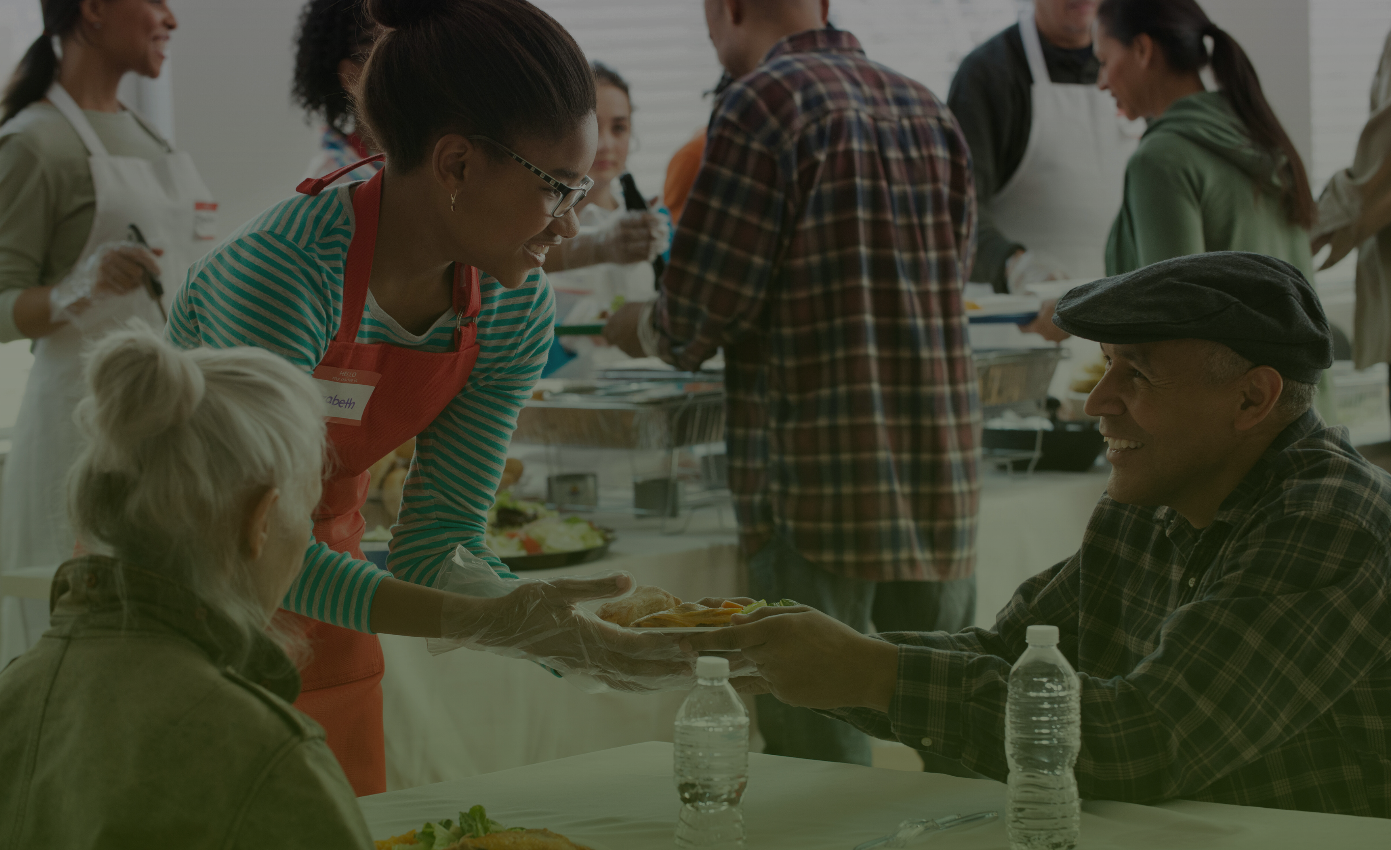 Volunteer helps deliver meals